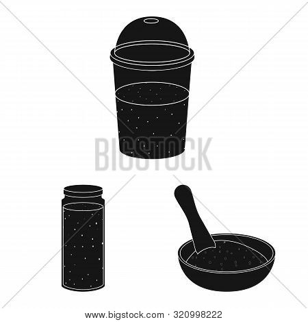 Vector Illustration Of Grass And Natural Icon. Set Of Grass And Seaweed Vector Icon For Stock.