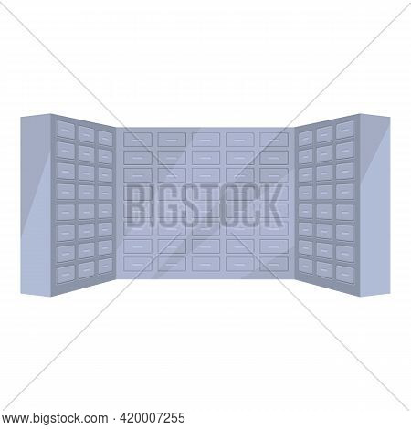 Deposit Room Interior Icon. Cartoon Of Deposit Room Interior Vector Icon For Web Design Isolated On 