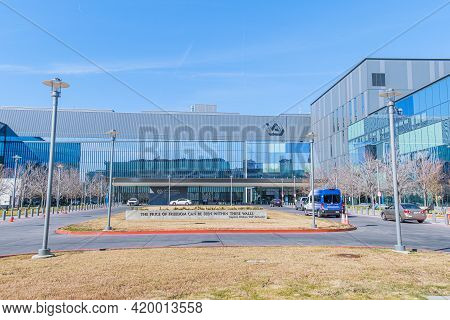 New Orleans, La - January 19: Front Of Southeast Louisiana Veterans Hospital On January 19, 2021 In 