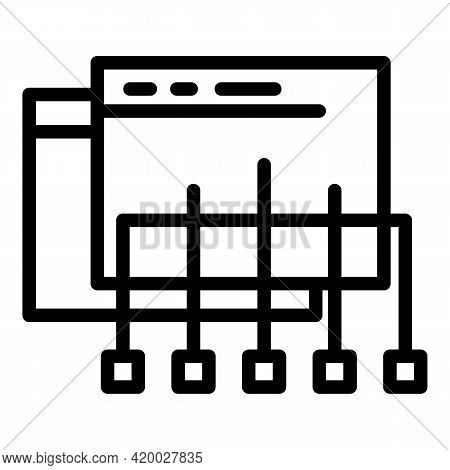 Api Web Scheme Icon. Outline Api Web Scheme Vector Icon For Web Design Isolated On White Background