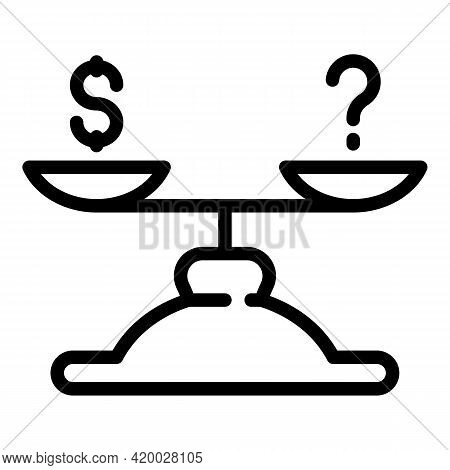 Laundry Money Balance Icon. Outline Laundry Money Balance Vector Icon For Web Design Isolated On Whi