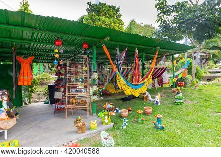 Panama Hacia Town, May 9, Exhibition Of Hammocks And Local Handicrafts. Shoot On May 9, 2021