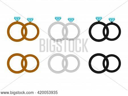 Illustration Of A Ring With Three Types Of Rings, Gold, Silver And Black Aluminum Rings
