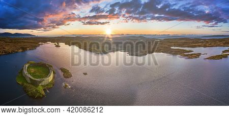 Aerial View Of Doon Fort By Portnoo - County Donegal - Ireland
