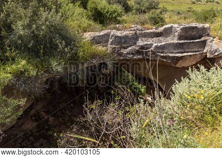 The Cave Near The Excavations Of The Ancient Burial Caves Of The Sidonian Near The Maresha City In B