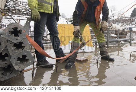 Construction Worker In Hydraulic Engineering