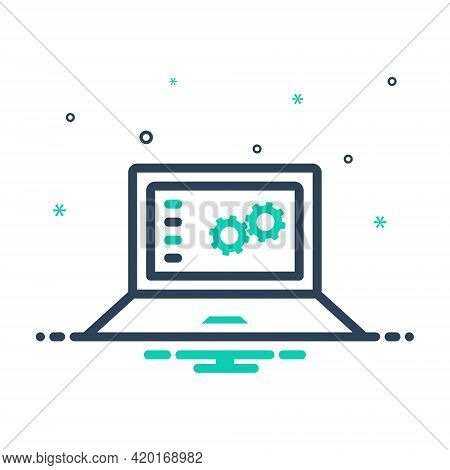 Mix Icon For Function Digital Management Setting Softwear Technology