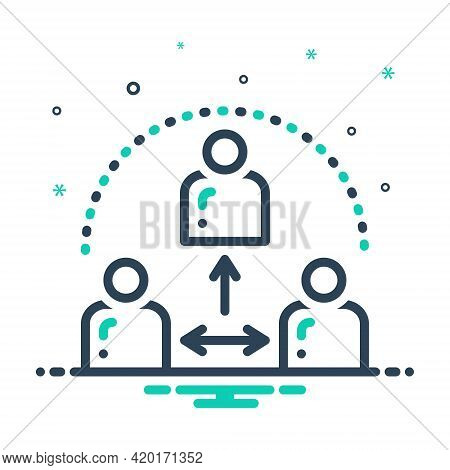 Mix Icon For Thirdparty People Group Communication Team-spirit Together Broker