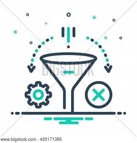 Mix Icon For Unfilter Impure Unclean Incorrect Unprocessed