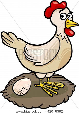 Gallina Farm Animal Cartoon illustrazione