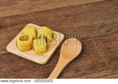 Malaysian Traditional Cookies Called As Pineapple Tarts Or Tart Nenas Served During Eid Fitri.