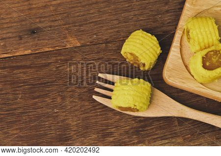 Malaysian Traditional Cookies Called As Pineapple Tarts Called As Tart Nenas Served During Eid Fitri