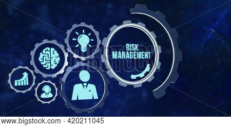 Internet, Business, Technology And Network Concept. Risk Management And Assessment For Business Inve