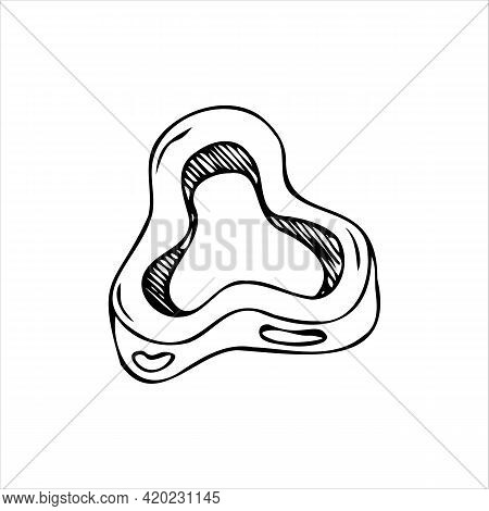 Vector Image Of Slice Of Bell Pepper In Doodle Style