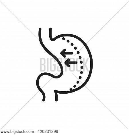 Sleeve Gastrectomy Line Icon. Isolated Vector Element.