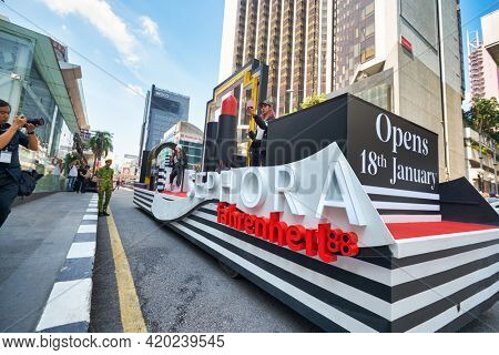 KUALA LUMPUR, MALAYSIA - JANUARY 18, 2020: atmosphere on Sephora grand opening day at Fahrenheit 88 shopping mall in Kuala Lumpur.