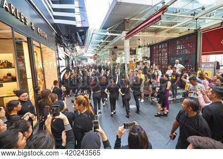 KUALA LUMPUR, MALAYSIA - JANUARY 18, 2020: atmosphere on Sephora grand opening day at Fahrenheit 88 shopping mall in Kuala Lumpur.