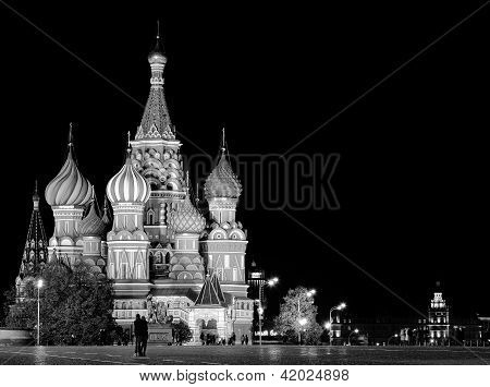 Noite St. Basil Cathedral