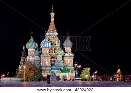 Noite St. Basil Cathedral