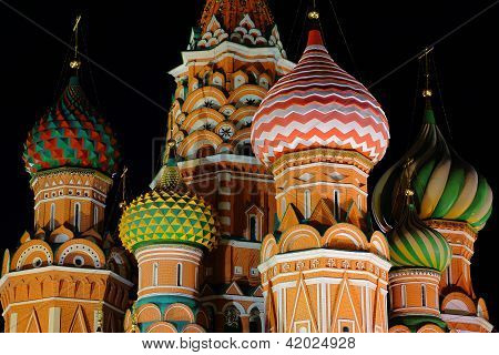 Noite St. Basil Cathedral
