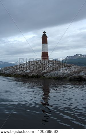 Les Eclaireurs Lighthouse In The Beagle Channel, In Argentina.