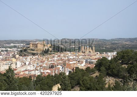 General View Of The City Of Alcañiz In Teruel, Spain