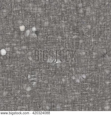 Rustic Blotched Charcoal Grey French Linen Woven Texture Background. Blobby Neutral Old Vintage Clot