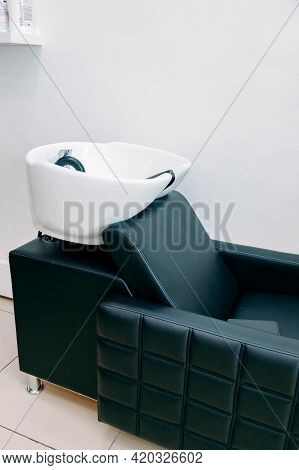 Hair Wash Sink In A Beauty Salon