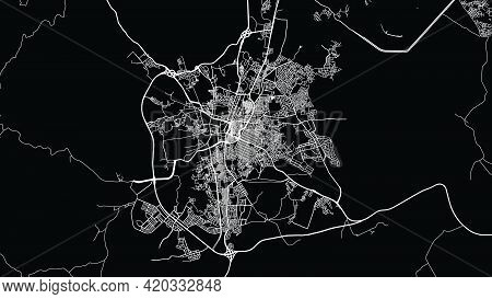 Urban Vector City Map Of Taif, Saudi Arabia, Middle East