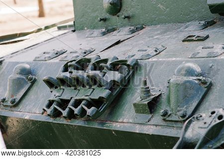 Abandoned War German Tanks And It's Details In Museum. Urbex Exploration In German Countryside.