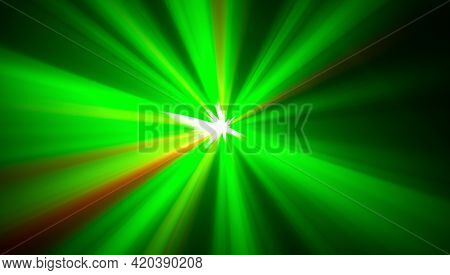 Green Laser Light Background For A Music Effect