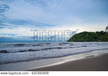 Beautiful Idyllic Seascape View On Kohkood Island In Low Season Travel.koh Kood, Also Known As Ko Ku