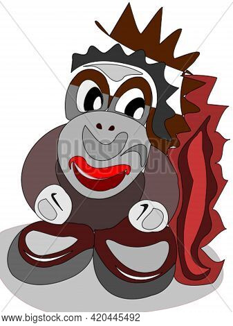 Drawing Of The Image Of A Toy In Color Illustration