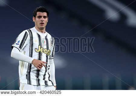 Torino, Italy. 09 May 2021. Alvaro Morata Of Juventus Fc  During The Serie A Match Between Juventus 
