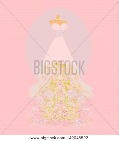 Abito da sposa per gli inviti di nozze