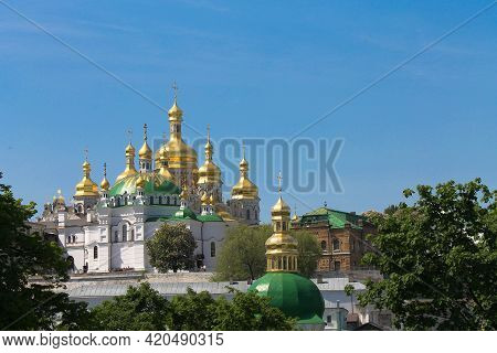 View On The Kiev-pechersk Lavra On A Sunny Day