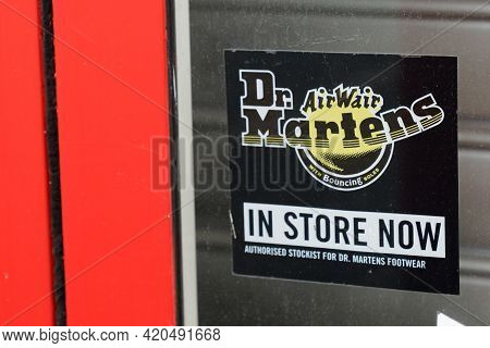 Bordeaux , Aquitaine France - 05 08 2021 : Dr Martens Authorised Stockist Dealer Store Logo Brand An