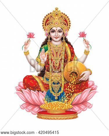 Hindu Cosmos Maha Laxshmi, Goddess Of Wealth