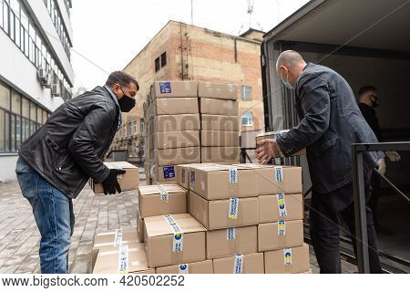 Humanitarian Aid. Coronavirus Epidemic In Ukraine