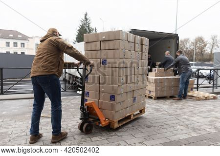 Humanitarian Aid. Coronavirus Epidemic In Ukraine