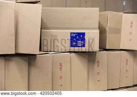 Humanitarian Aid. Coronavirus Epidemic In Ukraine