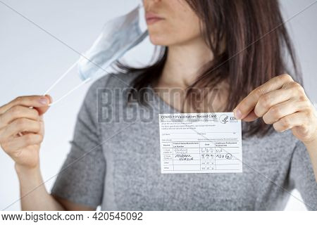 Clarksburg, Md, Usa 05-16-2021: Cdc Announced The Lifting Of Face Mask Requirement For Fully Vaccina