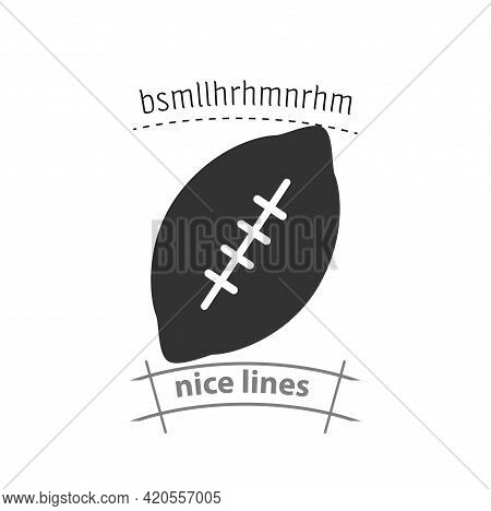 American Football Ball Simple Vector Icon. Football Ballicon Icon