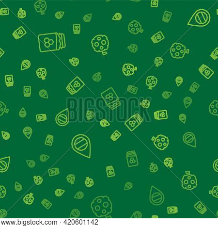 Set Line Jar Of Honey, Location Russia And Moon With Flag On Seamless Pattern. Vector