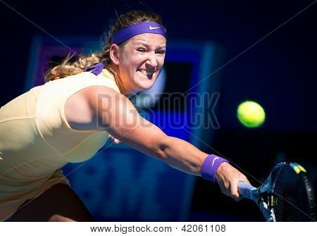 MELBOURNE - 24 Ocak: Victoria Azarenka onu klip son Okan Sloane Stephens üzerine de Beyaz Rusya