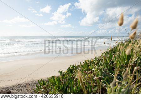 Landscape Of Sao Pedro De Maceda Beach. Ovar, Portugal.