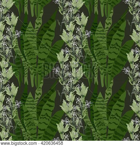 Abstract Seamless Pattern With Leaves. Vector Fail.
