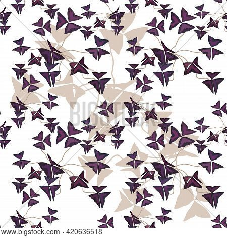 Abstract Seamless Pattern With Leaves. Vector Fail.