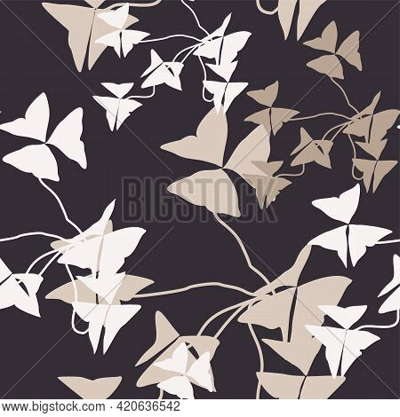 Abstract Seamless Pattern With Leaves. Vector Fail.