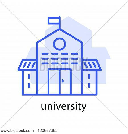 University Icon. The Icon Can Be Used For Application Icon, Web Icon, Infographics, Editable Stroke.